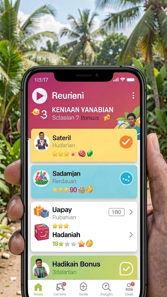 Fitur interaktif memungkinkan komunikasi antar pemain.