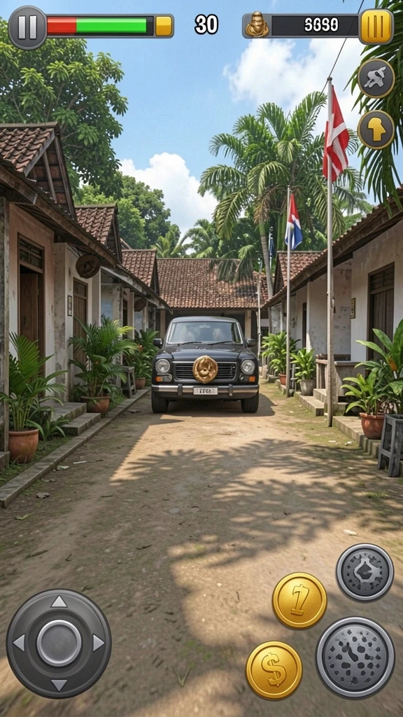 Gambaran aksi menarik dalam level permainan.