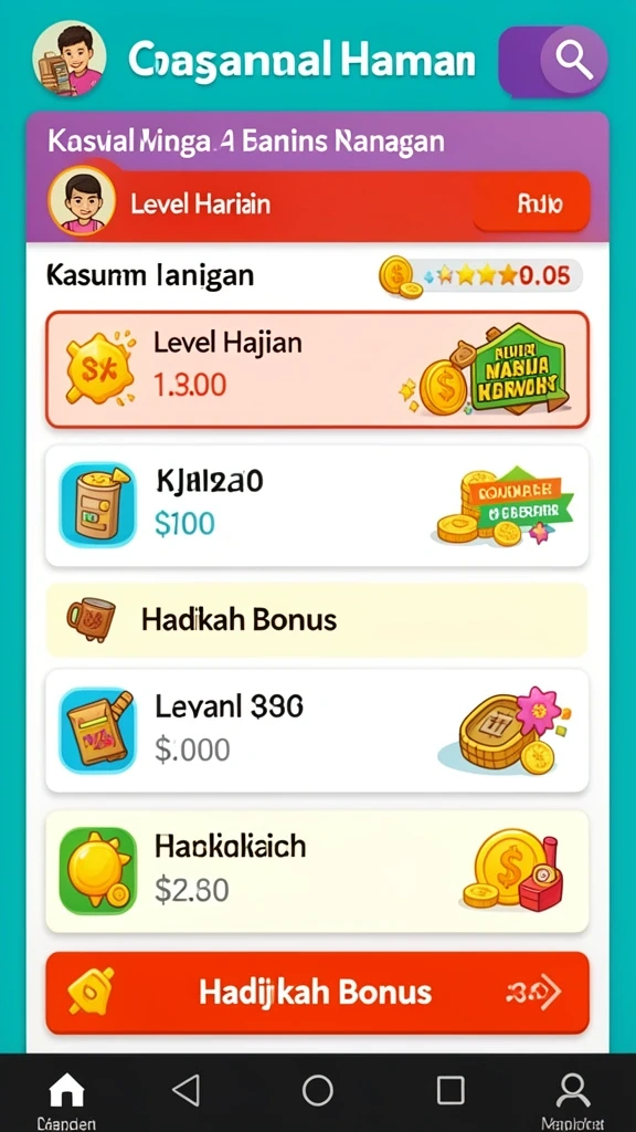 Beragam permainan seru untuk setiap level pemain.
