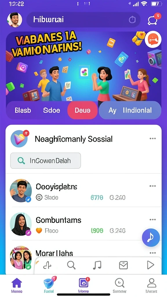 Berbagai karakter unik tersedia untuk dijelajahi.