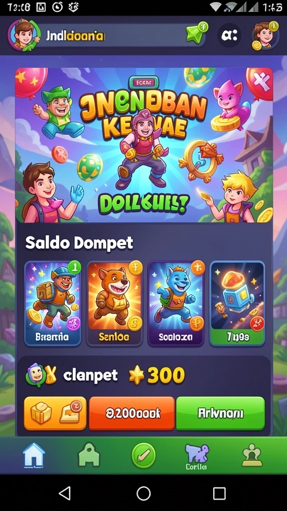 Screenshot menunjukkan fitur sosial di dalam game.