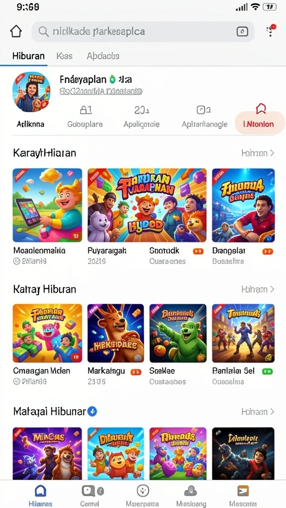 Tangkapan layar menampilkan karakter dengan item khusus.