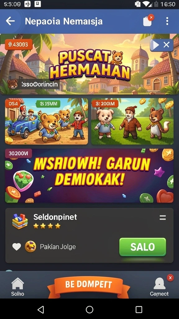 Tangkapan layar menunjukkan dunia fantasi yang luas.