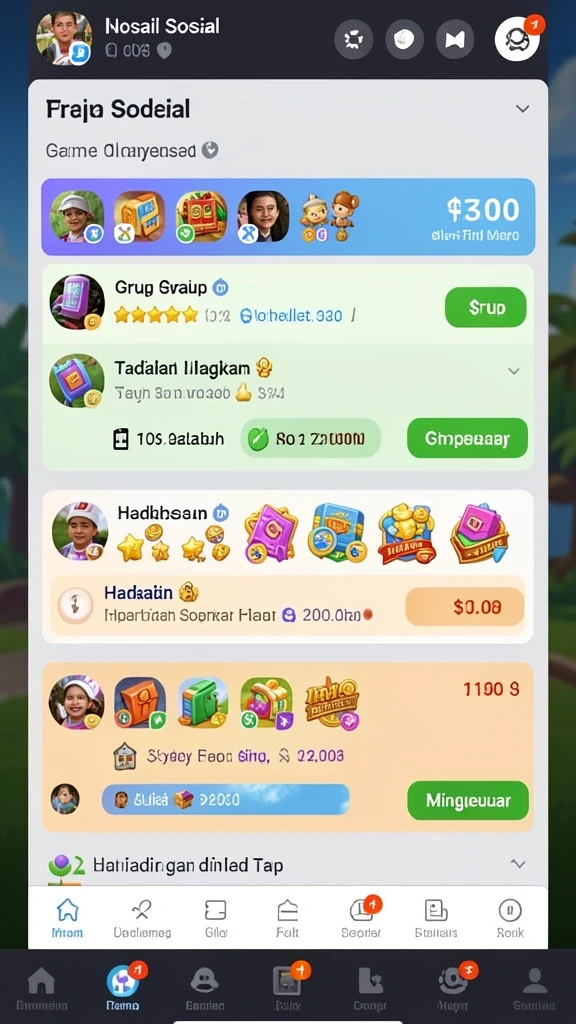 Fitur kostum dan aksesori yang beragam untuk karakter.