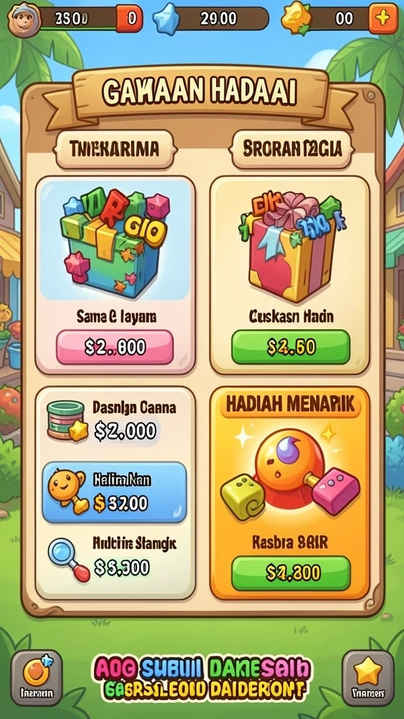 Karakter unik yang membuat permainan semakin seru.