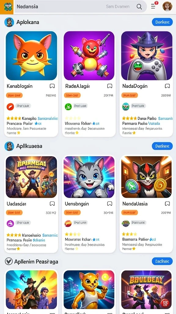 Screenshot level yang menampilkan tantangan menakjubkan.