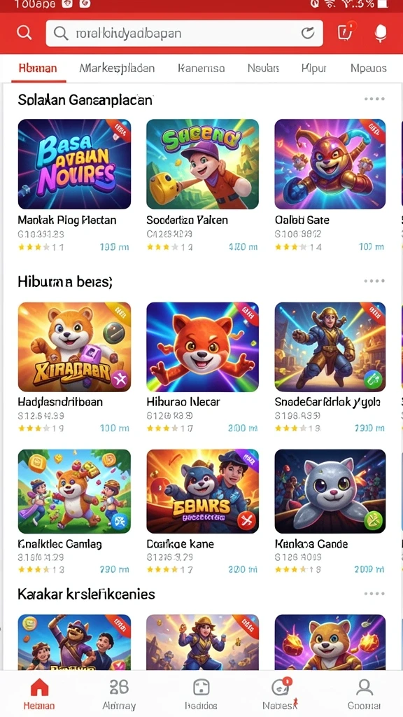 Tampilan awal game RP99 yang menarik dan intuitif.