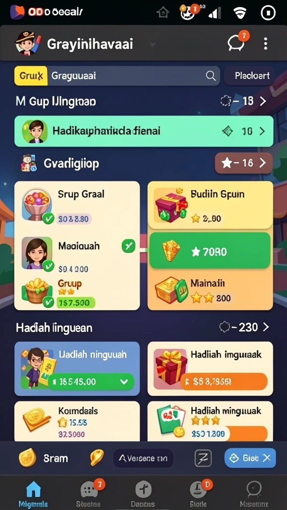 Menampilkan tampilan permainan slot yang menarik.